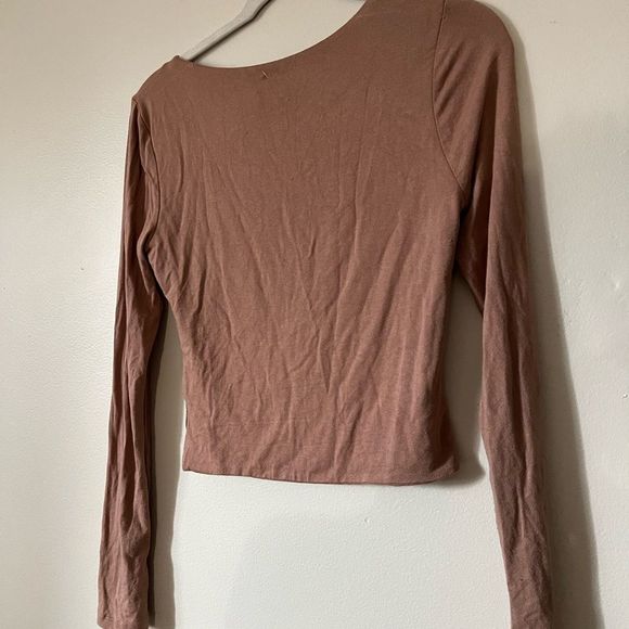NWT Naked Wardrobe Longsleeve Ruched Shirt XL - Picture 4 of 4